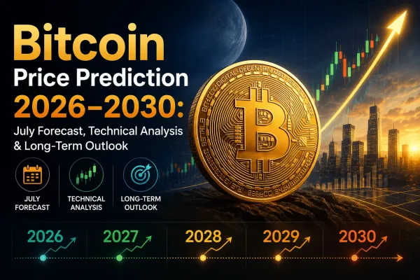 Bitcoin price prediction chart showing BTC technical analysis, support and resistance levels, EMA trends, and market outlook